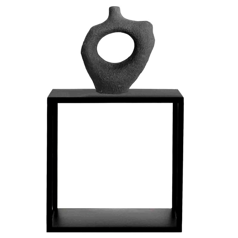 LIVING MARKET - Mesa Lateral Kolding Negra Hand Made