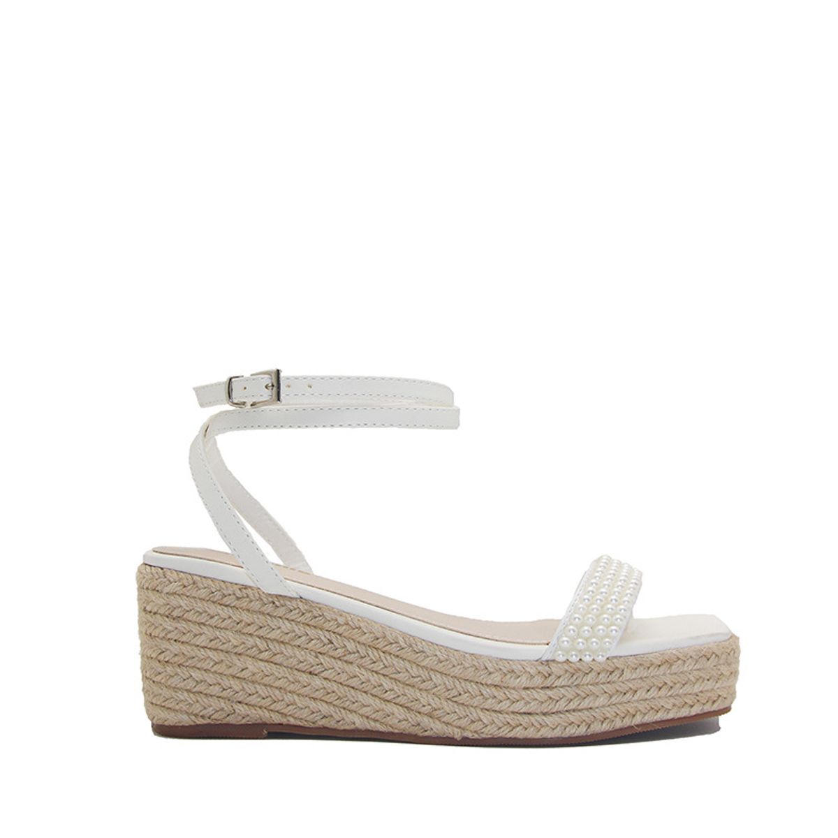 TIOZONEY - Sandalias con tacón plataforma Mujer Blanco