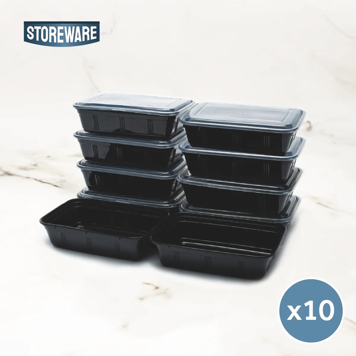 STOREWARE - 10 Contenedores Herméticos Plástico Meal Prep Storeware
