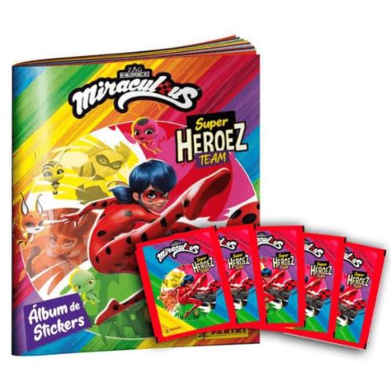 PANINI - MIRACULOUS SUPER HEROEZ TEAM (INCLUYE 1 ÁLBUM TAPA BLANDA + 50 SOBRES)