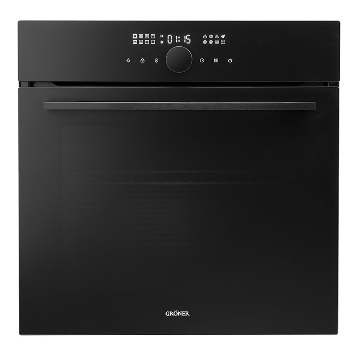 GRONER - Horno Eléctrico Empotrable Gröner Air Fry Black Matte 16F 76L