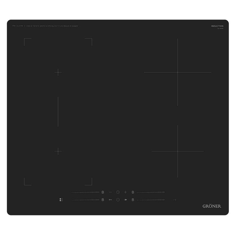 GRONER - Encimera Inducción Gröner Matte Black 4Q