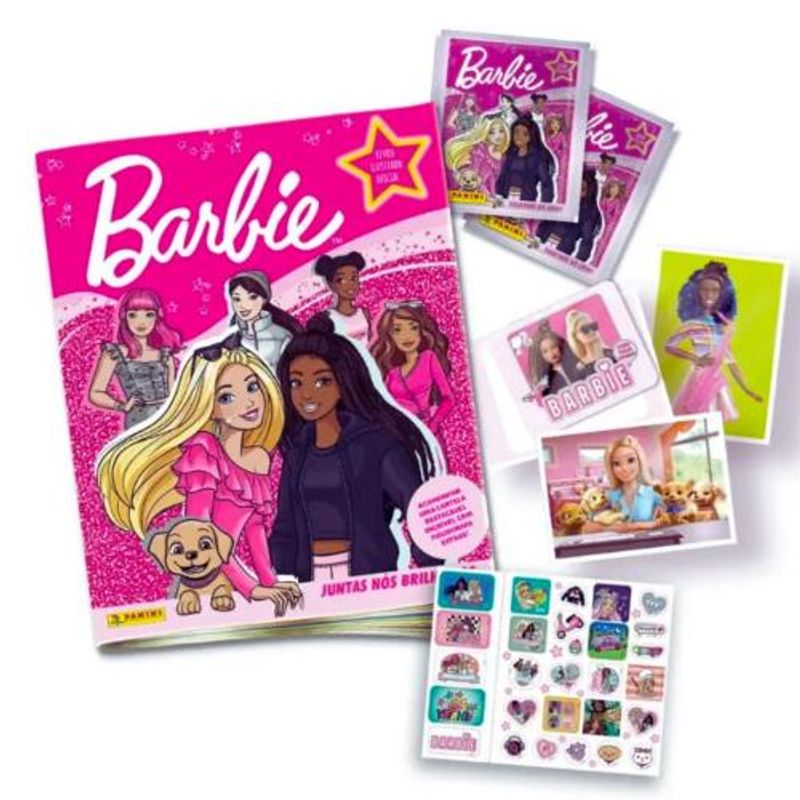PANINI - PACK ALBUM + 40 SOBRES BARBIE JUNTAS BRILLAMOS