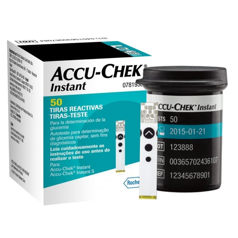 INSTANT - 50 Tiras Reactivas Accu Chek Instant // Cintas