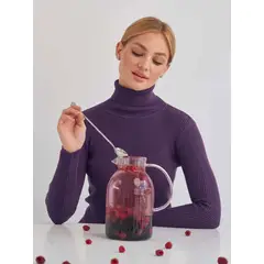 TIOZONEY - Sweater De Cuello Alto Mujer - Morado