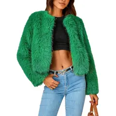 TIOZONEY - Abrigo de invierno Chaqueta corta de lana