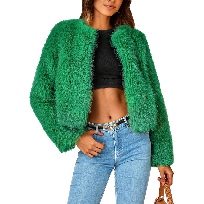 TIOZONEY - Abrigo de invierno Chaqueta corta de lana