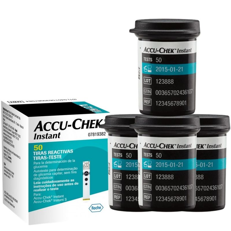 INSTANT - Pack 4 X 50 Tiras Cintas Accucheck Instant ( 200 Total )