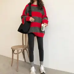 TIOZONEY - Suéter de cuello alto para mujeres - Rojo