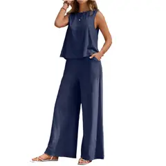 TIOZONEY - Blazer vest y pantalones casuales para mujeres Traje