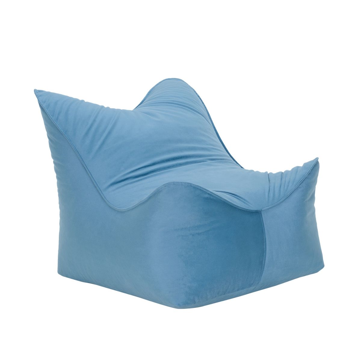 BODEVIR - Pouf Potter 1C Felpa Azul Petroleo