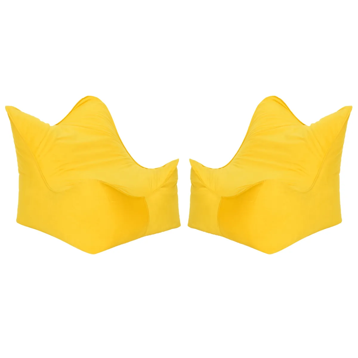 BODEVIR - Set Pouf Potter 1C Felpa Amarillo