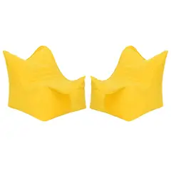BODEVIR - Set Pouf Potter 1C Felpa Amarillo