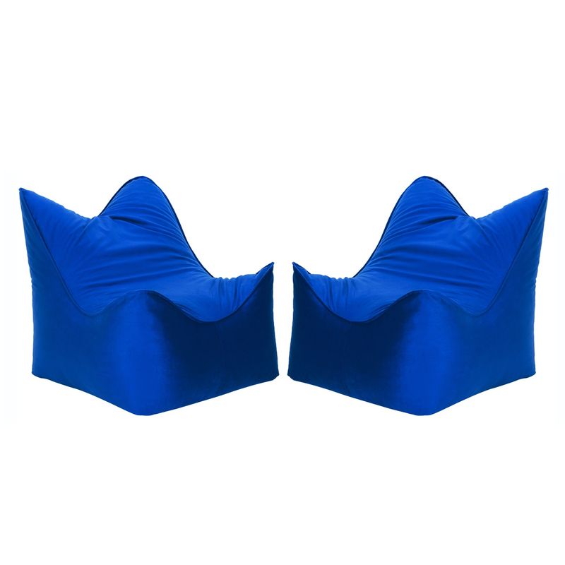 BODEVIR - Set Pouf Potter 1C Felpa Azul Rey