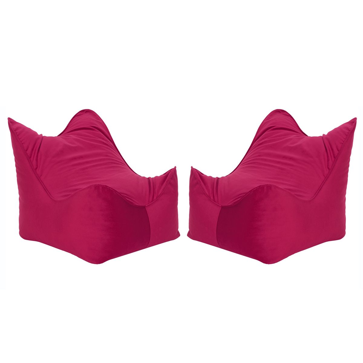 BODEVIR - Set Pouf Potter 1C Felpa Burdeo