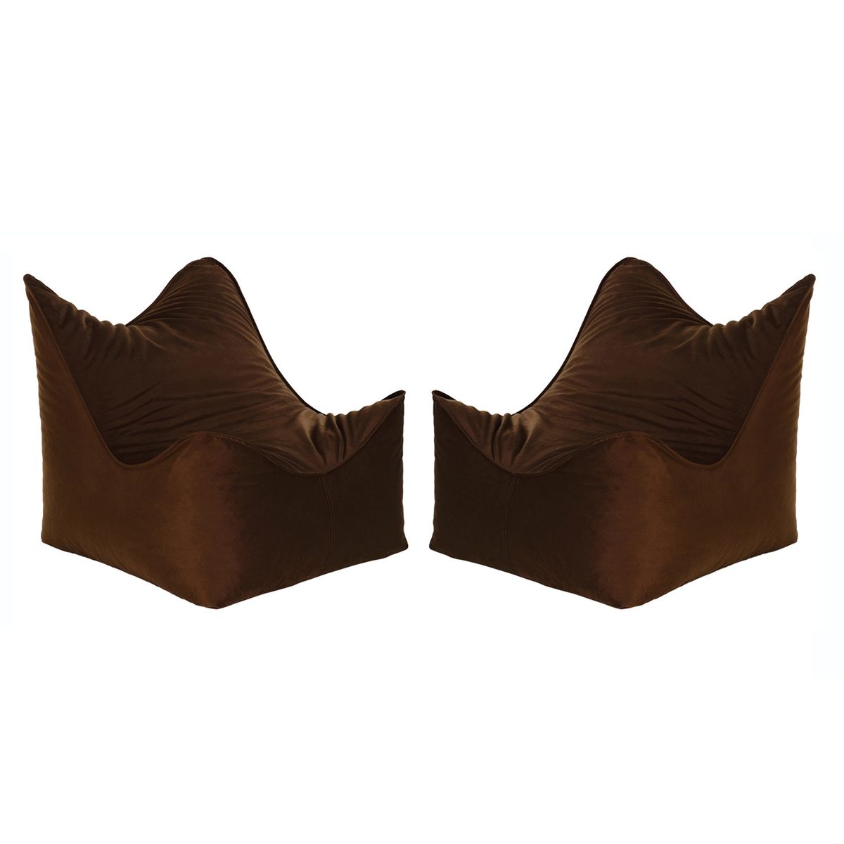 BODEVIR - Set Pouf Potter 1C Felpa Chocolate