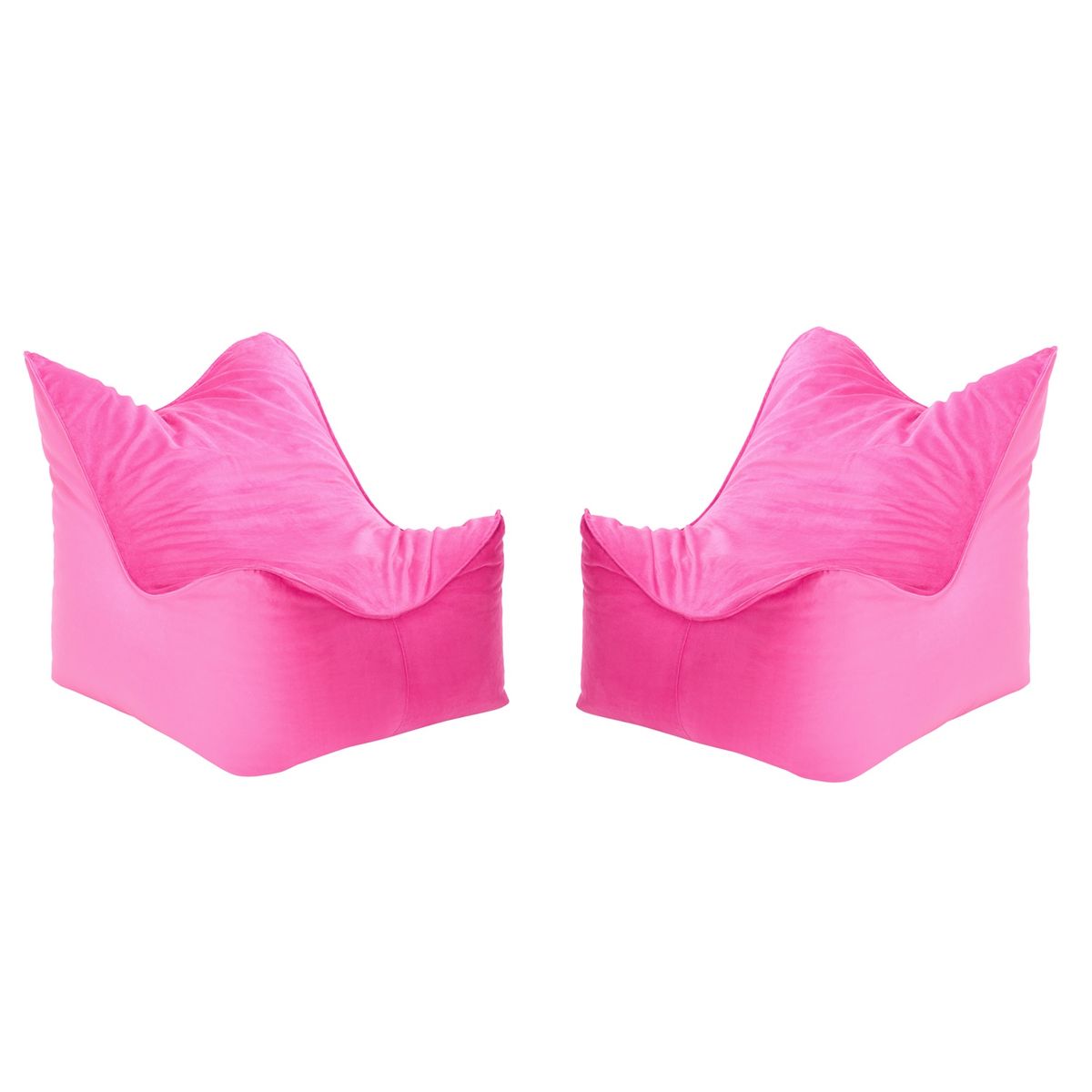 BODEVIR - Set Pouf Potter 1C Felpa Fucsia