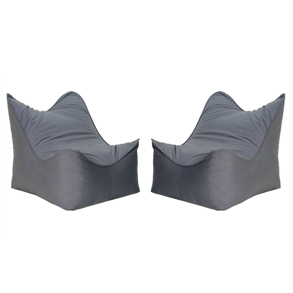 BODEVIR - Set Pouf Potter 1C Felpa Gris