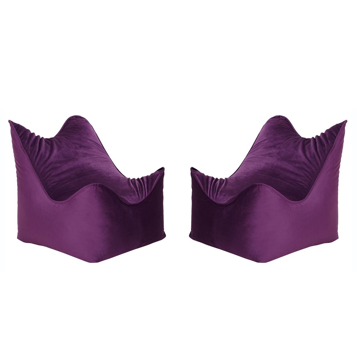 BODEVIR - Set Pouf Potter 1C Felpa Morado