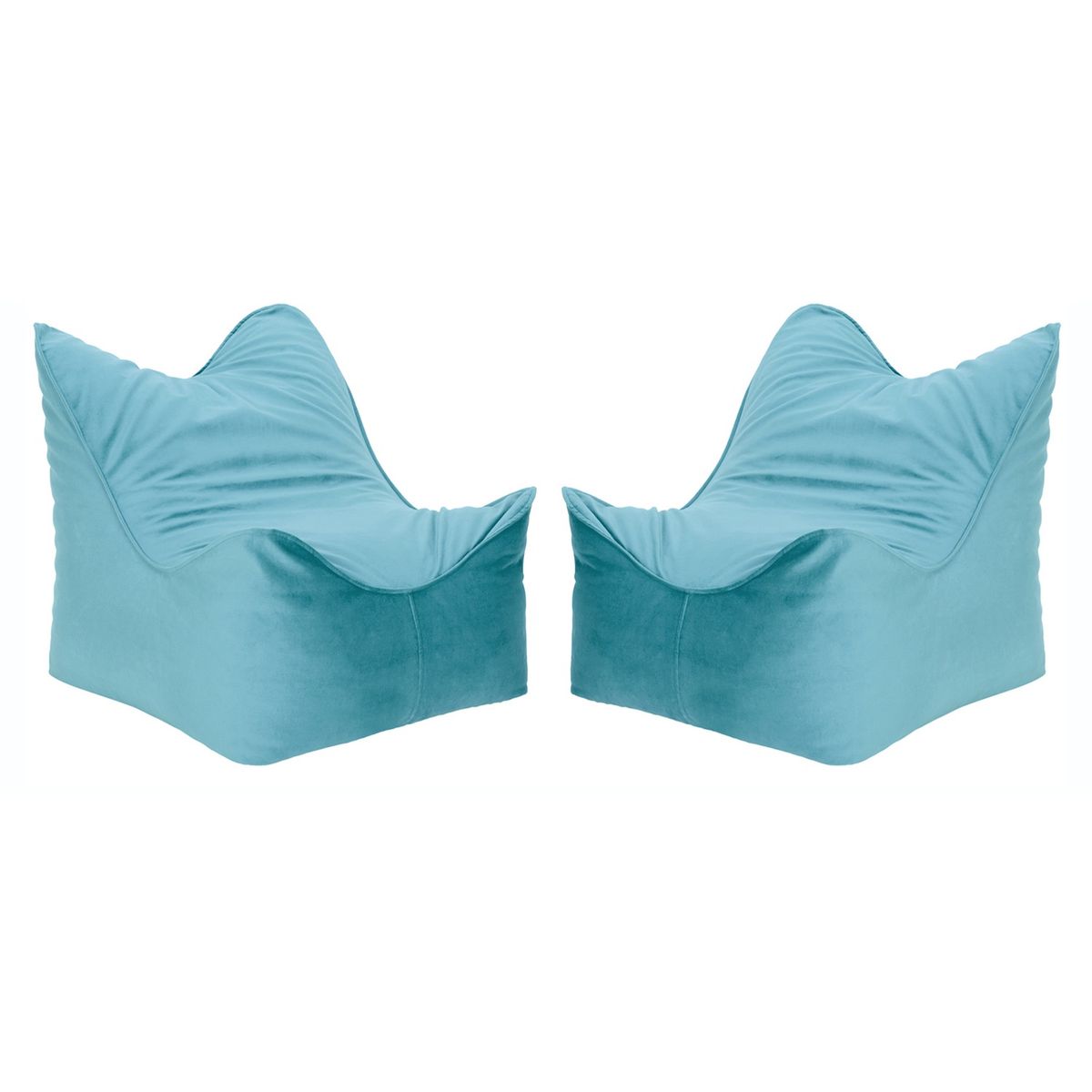 BODEVIR - Set Pouf Potter 1C Felpa Turquesa