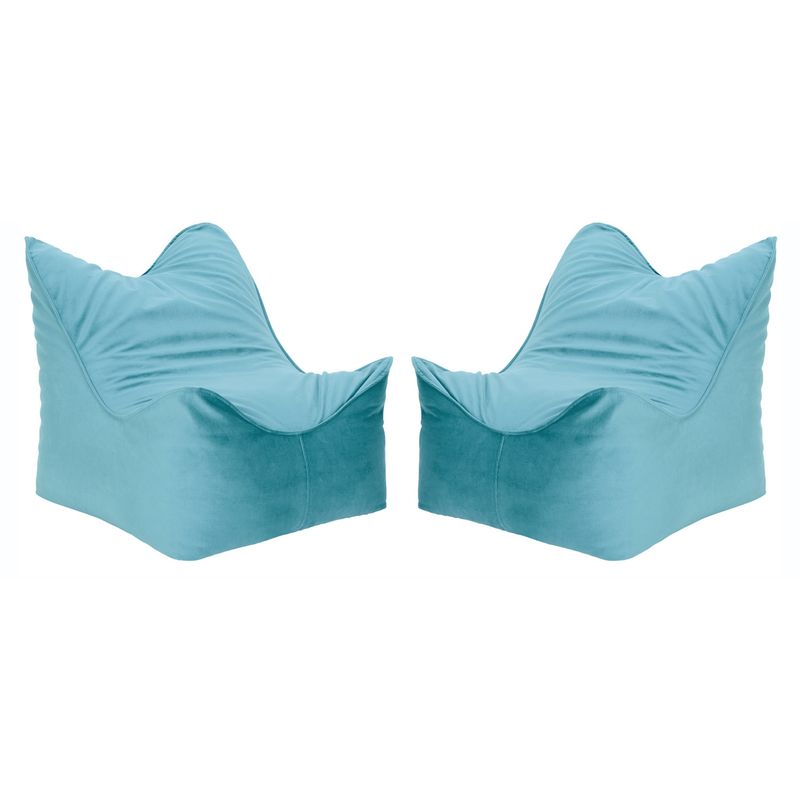 BODEVIR - Set Pouf Potter 1C Felpa Turquesa