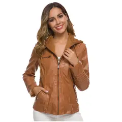 TIOZONEY - Chaqueta Eco PU Mujer