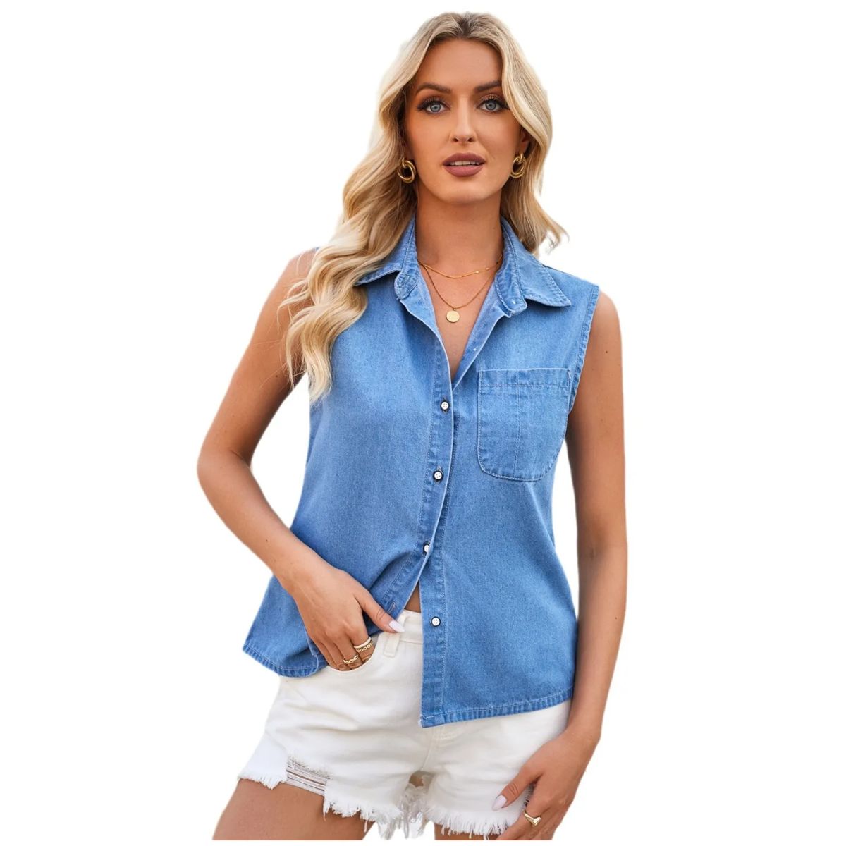 TIOZONEY - Chaqueta vaquera para mujer
