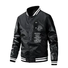 TIOZONEY - Chaqueta de béisbol para hombre - Negro