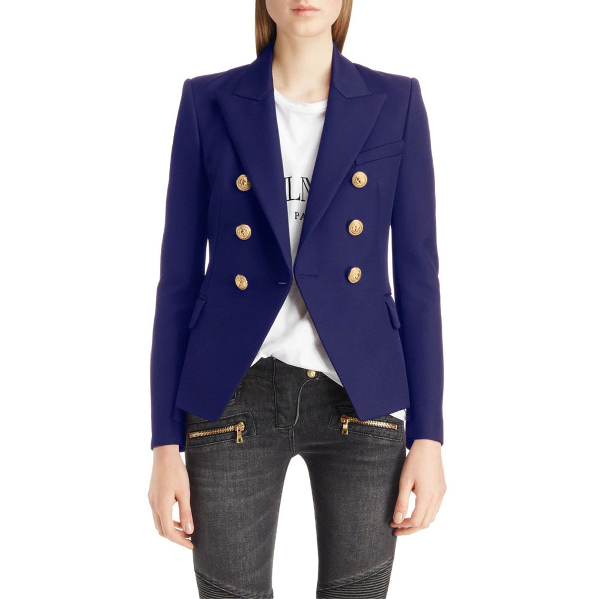 TIOZONEY - Blazer para Mujer - Azul
