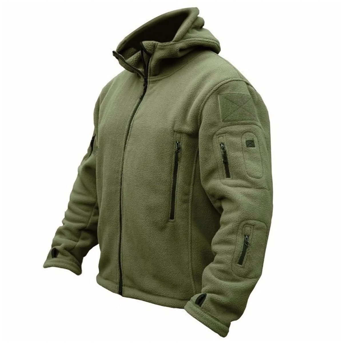 TIOZONEY - Abrigo de capucha térmica para hombres - Verde