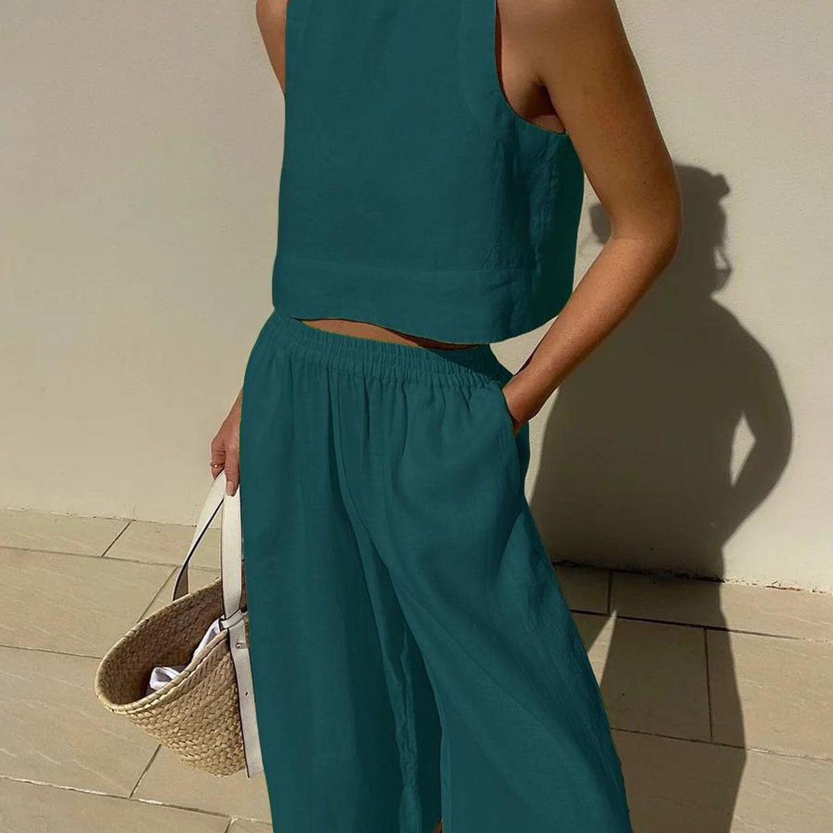 TIOZONEY - Blazer vest y pantalones casuales para mujeres Traje