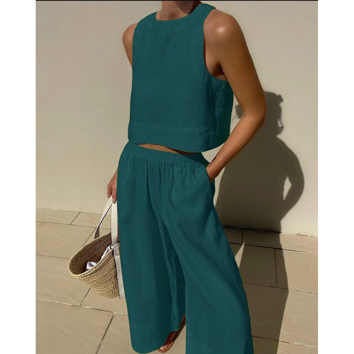 TIOZONEY - Blazer vest y pantalones casuales para mujeres Traje