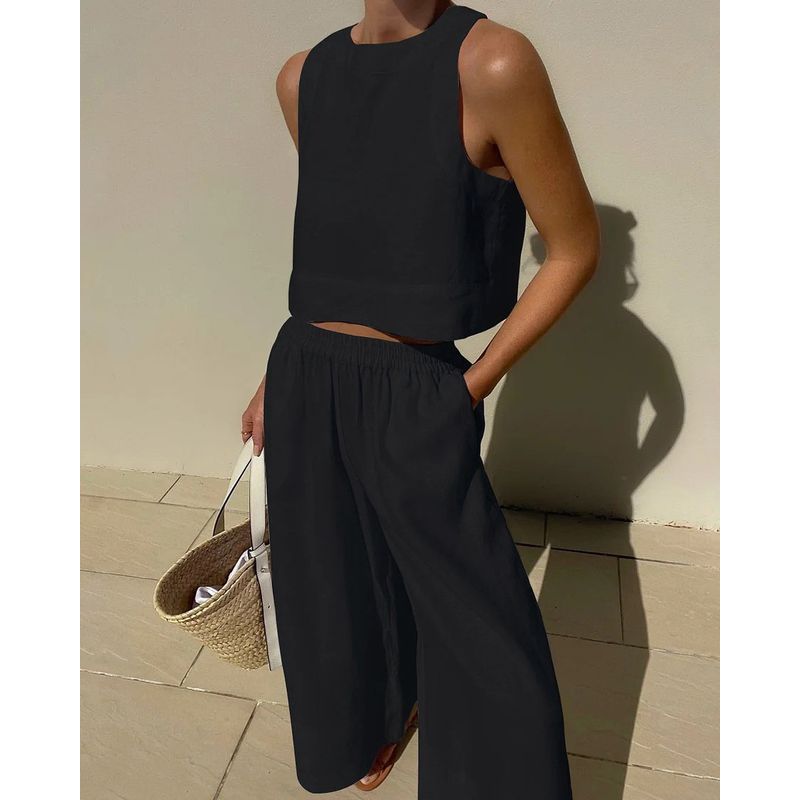 TIOZONEY - Blazer vest y pantalones casuales para mujeres Traje