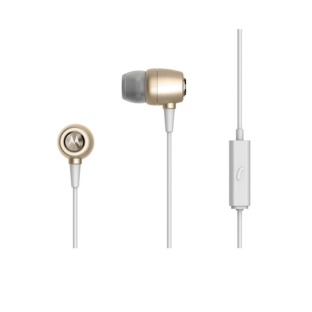 MOTOROLA - Audífonos Motorola Earbuds Metal Dorado