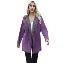 TIOZONEY - Chaqueta Mujer - Morado