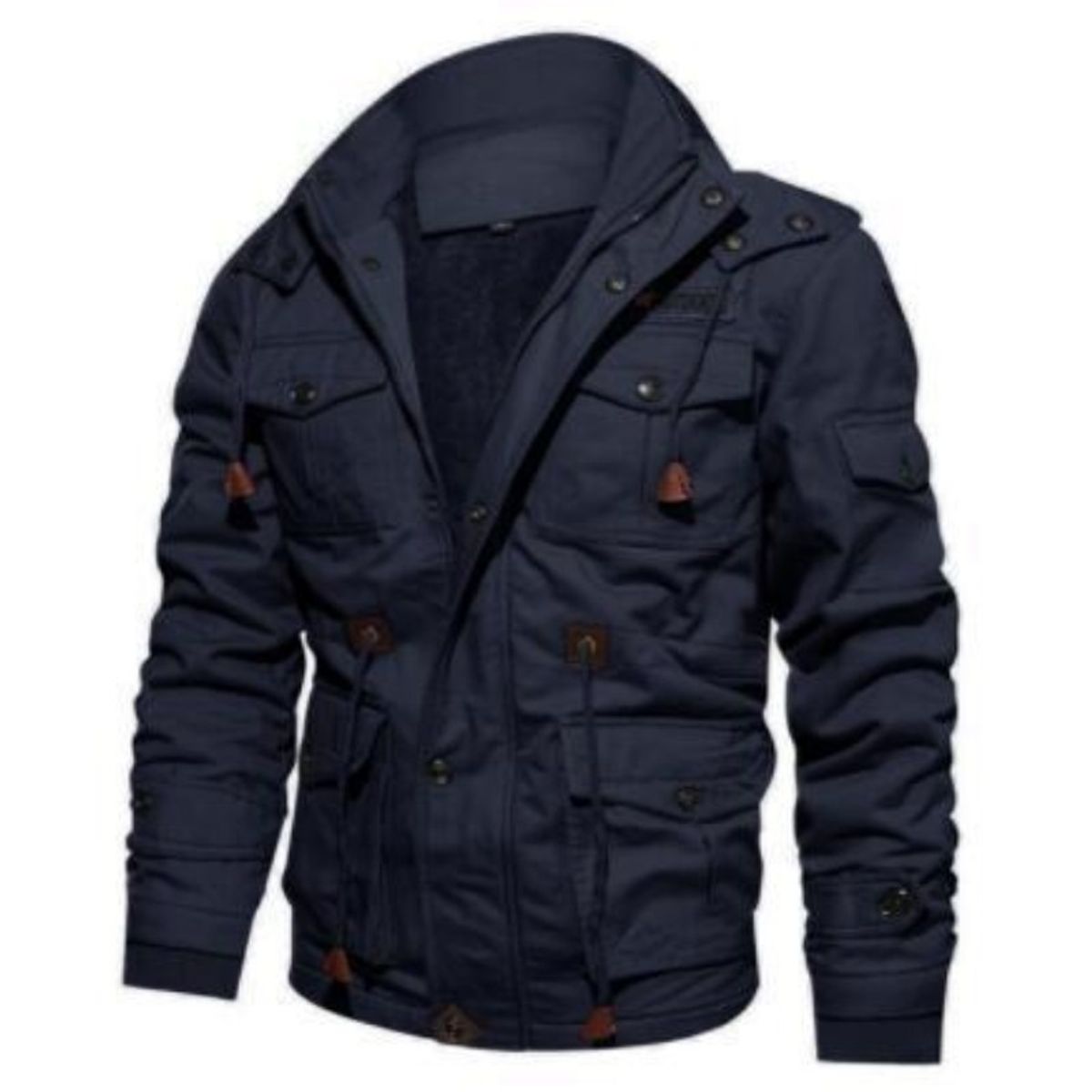 TIOZONEY - Chaqueta con gorro desmontable para hombre