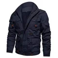 TIOZONEY - Chaqueta con gorro desmontable para hombre