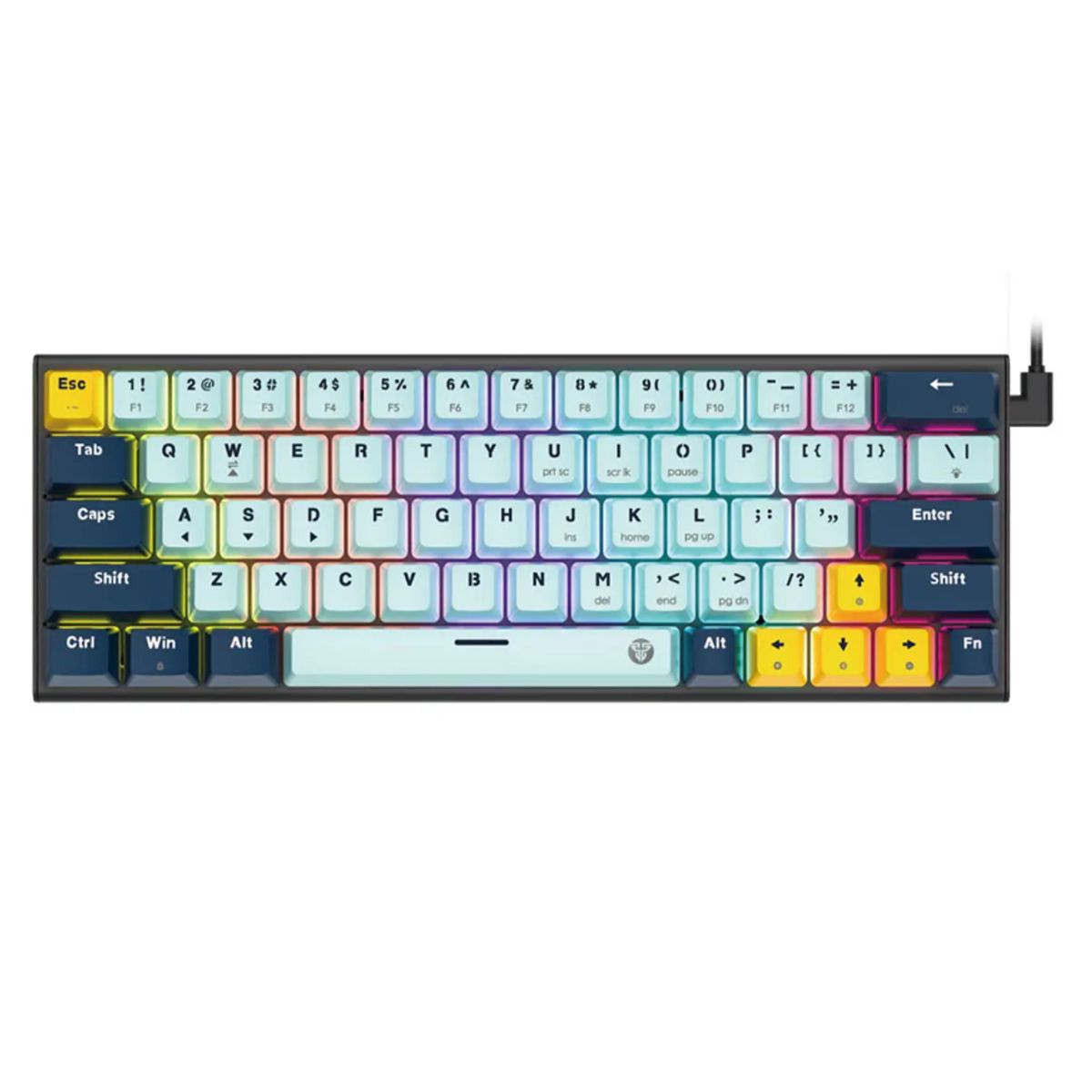FANTECH - Teclado Gamer - Fantech ATOM63 RGB Sky Blue Edition - 60% - RGB
