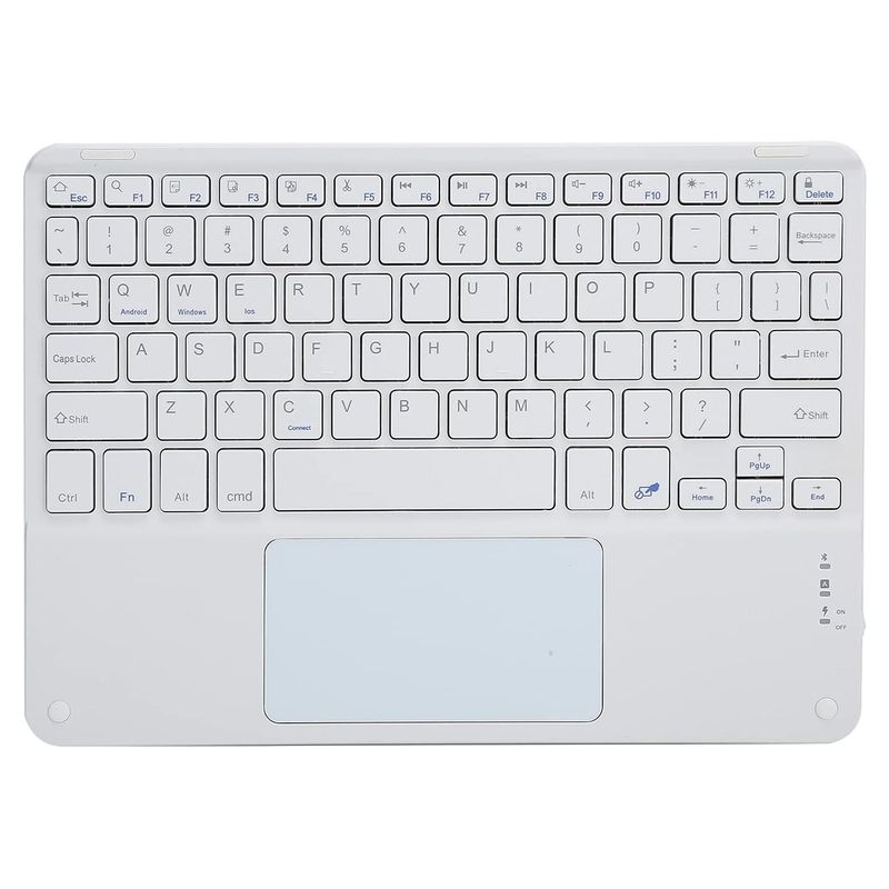 MOTOMO - Teclado Inalambrico Bluetooth Touchpad Español Recargable Blanco