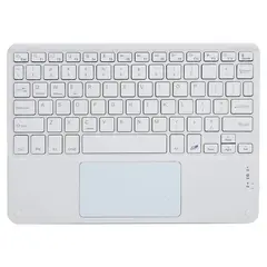 MOTOMO - Teclado Inalambrico Bluetooth Touchpad Español Recargable Blanco
