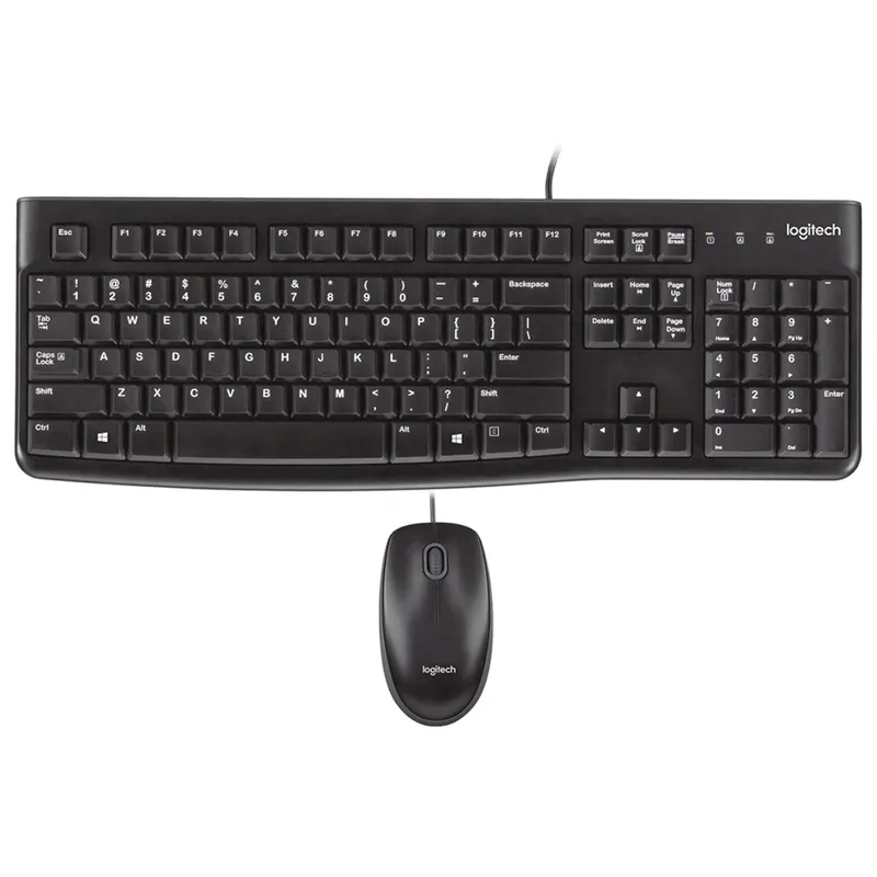 LOGITECH - Combo Teclado Mouse En Español Con Cable USB Logitech MK120
