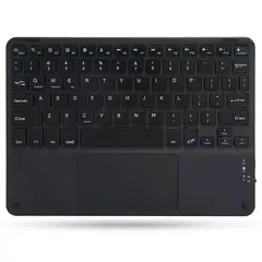MOTOMO - Teclado Inalambrico Bluetooth Touchpad Español Recargable Negro