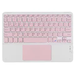 MOTOMO - Teclado Inalambrico Bluetooth Touchpad Español Recargable Rosa