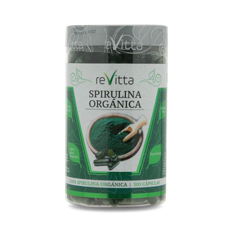 REVITTA WELLNESS - Spirulina en cápsulas 300 caps 60 porciones