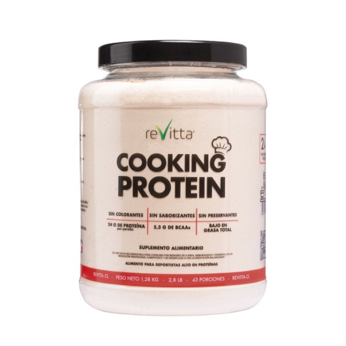 REVITTA WELLNESS - Proteina Whey Cooking Protein 128 kgs 43 servicios