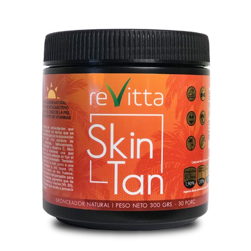 REVITTA WELLNESS - Bronceador natural Skin Tan 300 grs 30 porciones