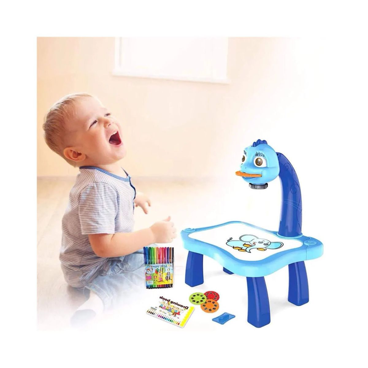 GENERICO - Mesa de Dibujo Infantil con Proyector y Música