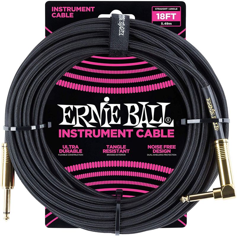 ERNIE BALL - Cable de instrumento Ernie Ball P06086 - 54m - Negro