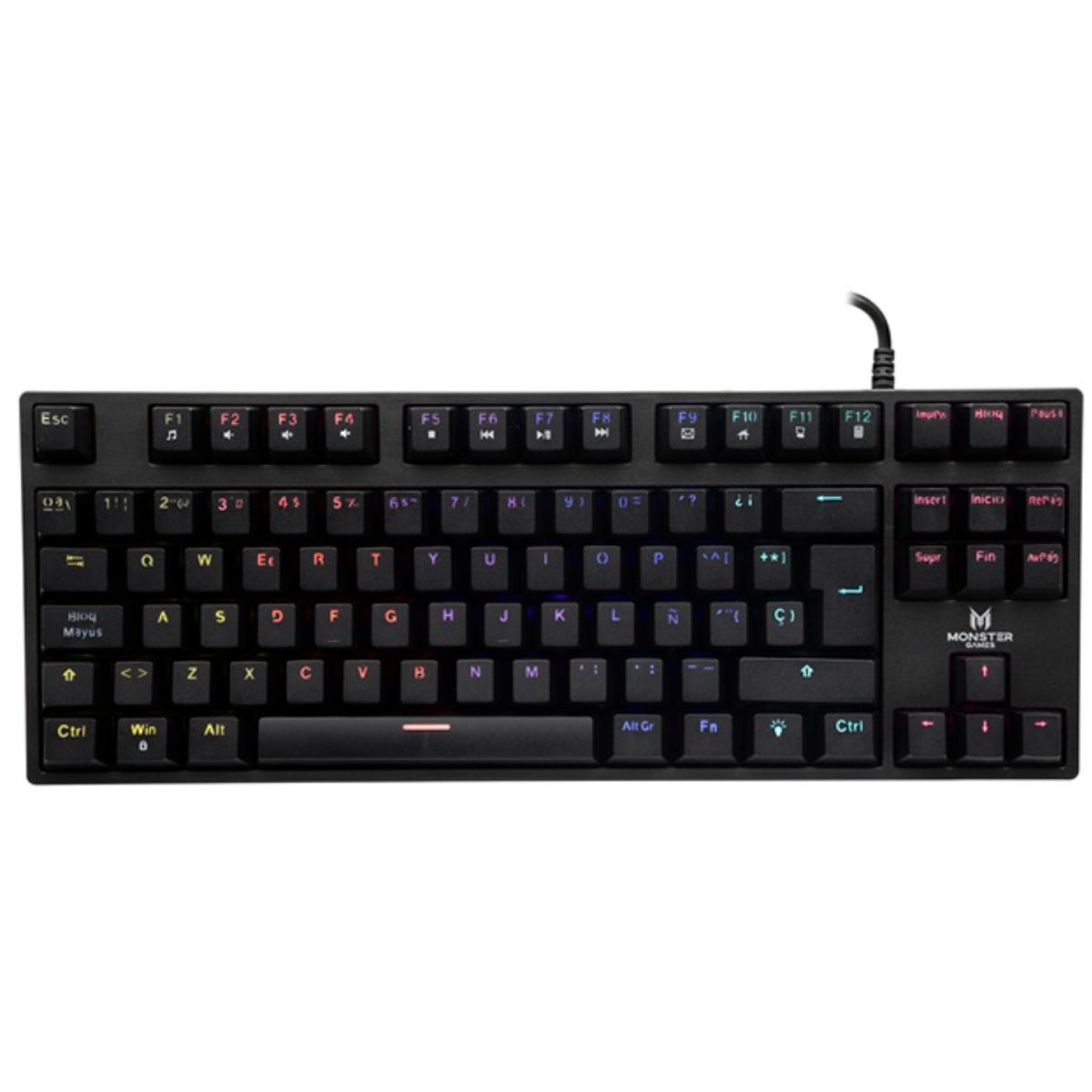 MONSTER - Teclado Gamer - Monster Punisher Mecanico - 80% - Switch Azul - USB