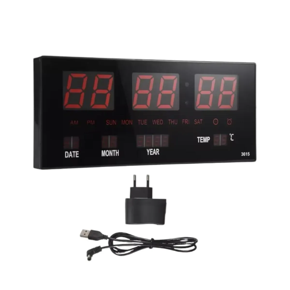 GENERICO - Reloj Electrónico con Calendario LED Reloj de Pared Digital